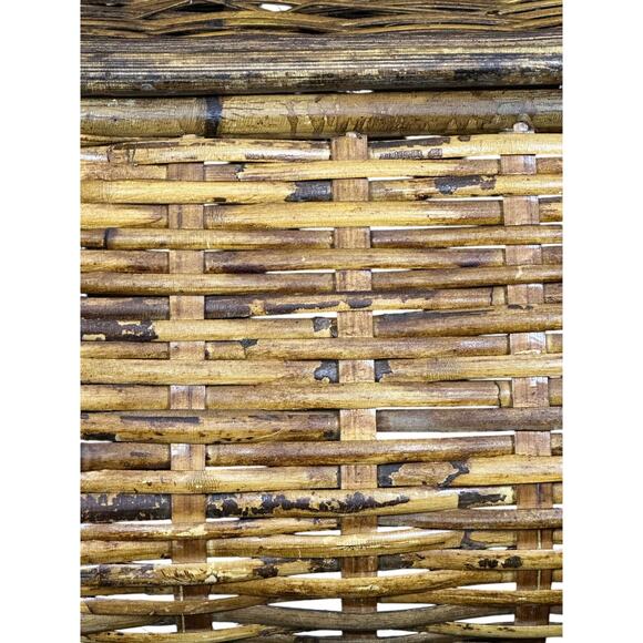 Wicker Picnic Basket Double Handles Bombay Style Vintage - Picture 3 of 16